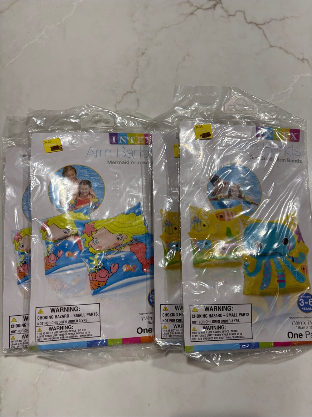 Intex Sea Buddy Kids Mermaid & Octopus Arm Bands Floaties 2 of Each Design